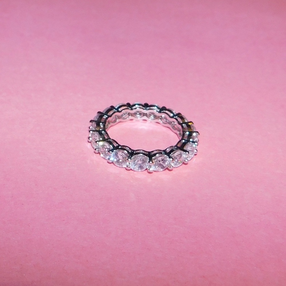 NWOT - Eternity Ring - 18K White Gold Plated CZ Ring